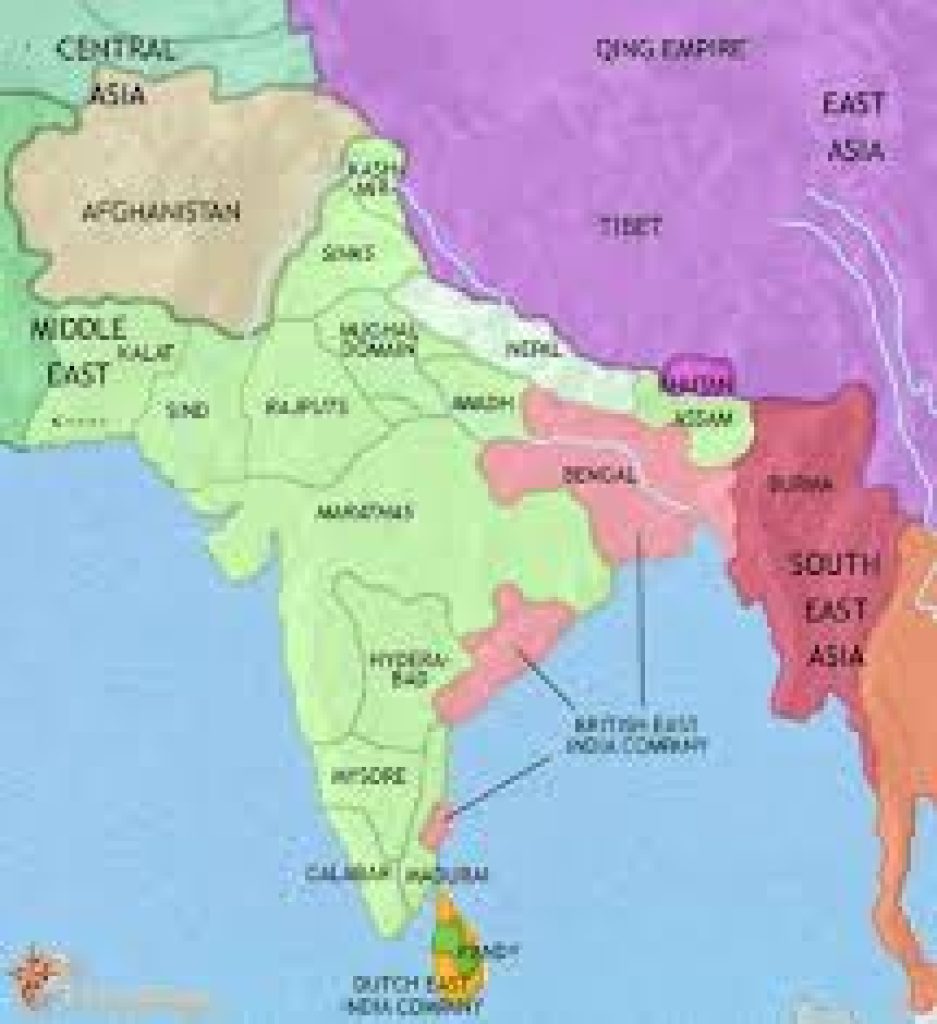 ১৮শ শতাব্দীর ভারতীয় মানচিত্র 