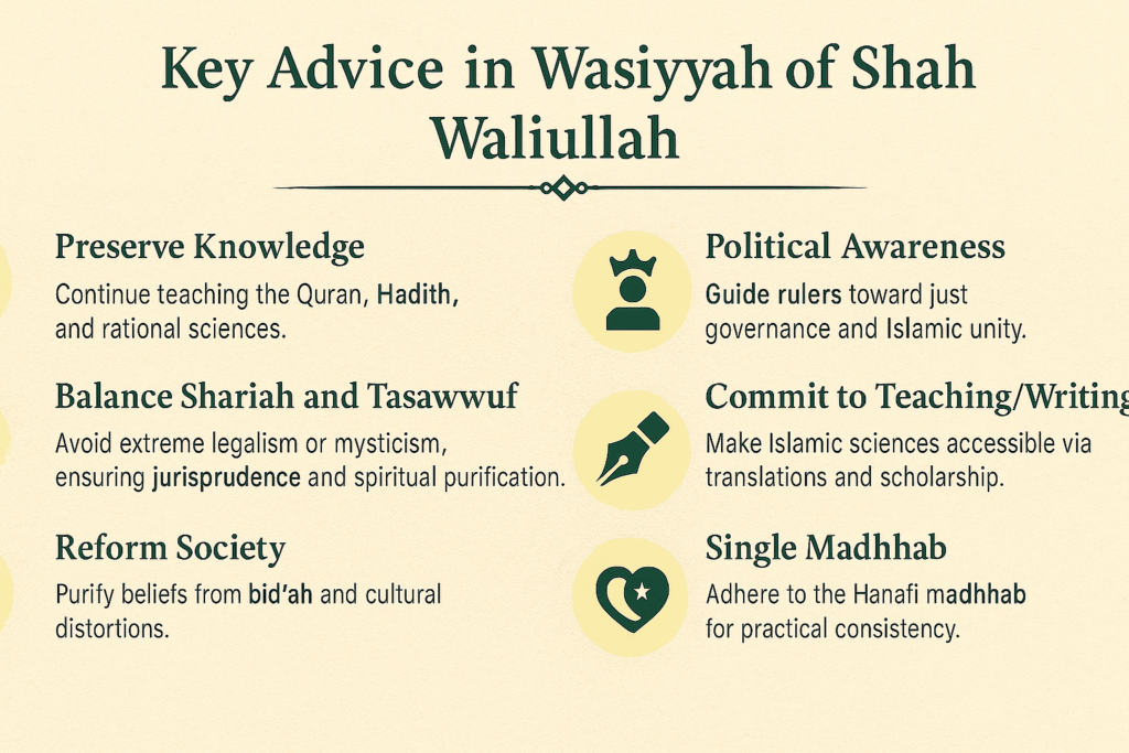 Shah Waliullah Dehlvi's Key Advices for ummah 