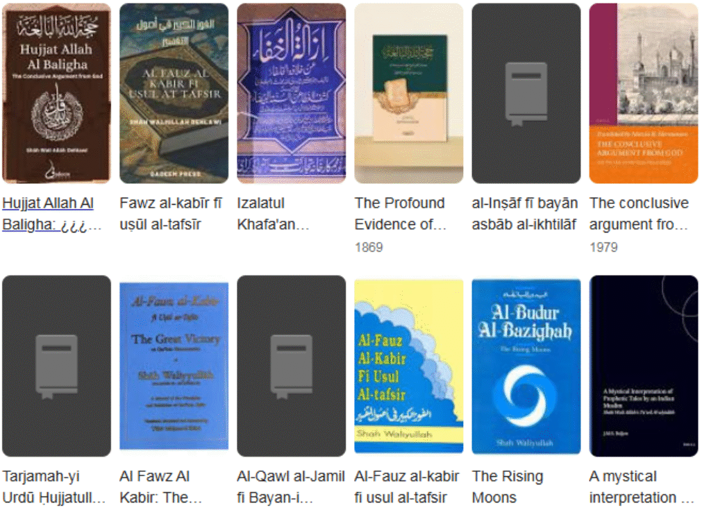 Shah Waliullah's contributions