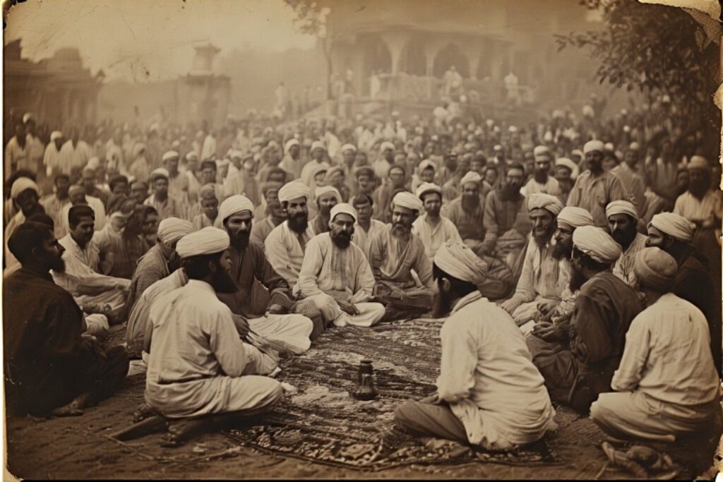 Sayyid Ahmad Barelvi Preaching Islamic message in Lucknow