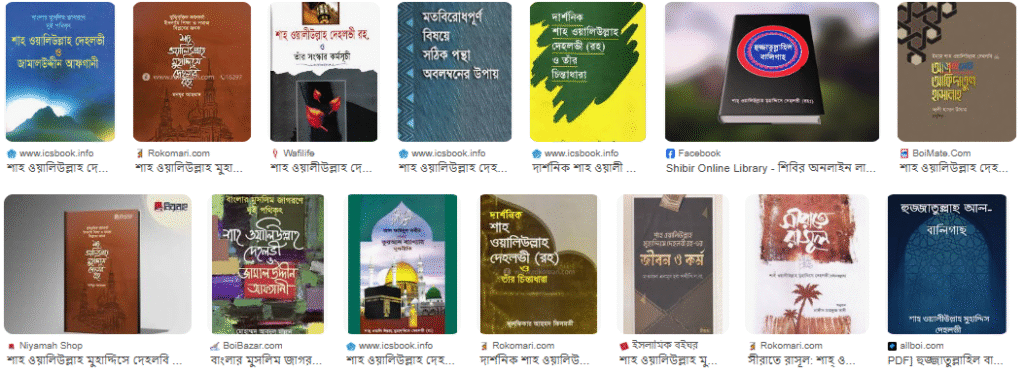 শাহ ওয়ালীউল্লাহ দেহলভীর বইগুলো