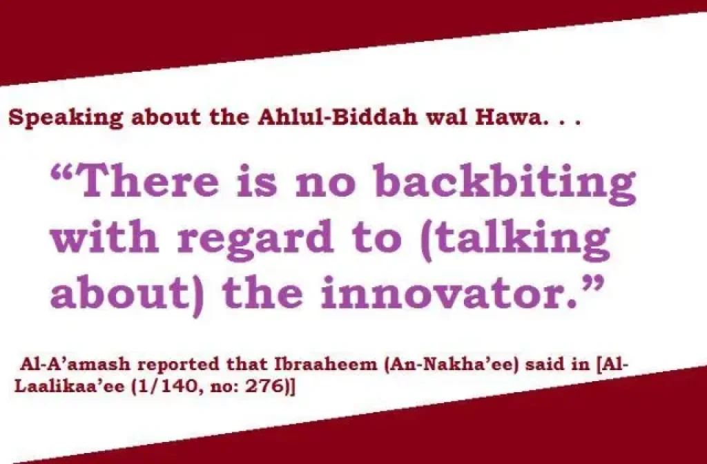 Salaf's warning against innovators