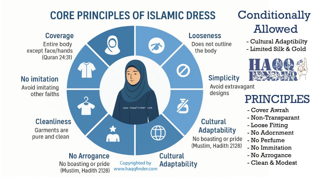 Infographic: Core Principles of Islamic Dress For Women