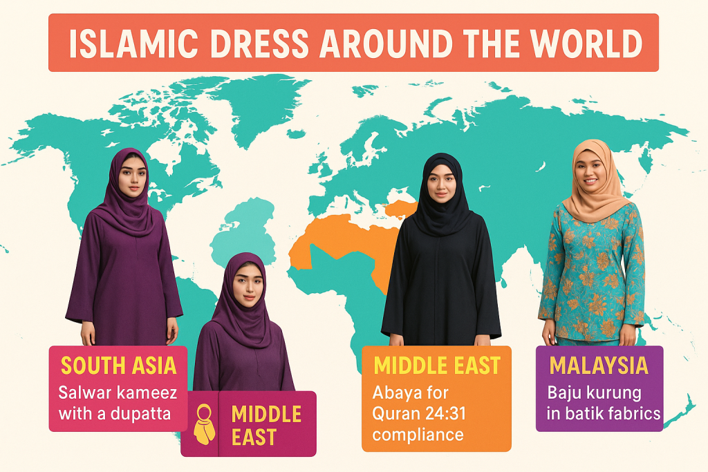 Infographic Islamic Dress Around the World