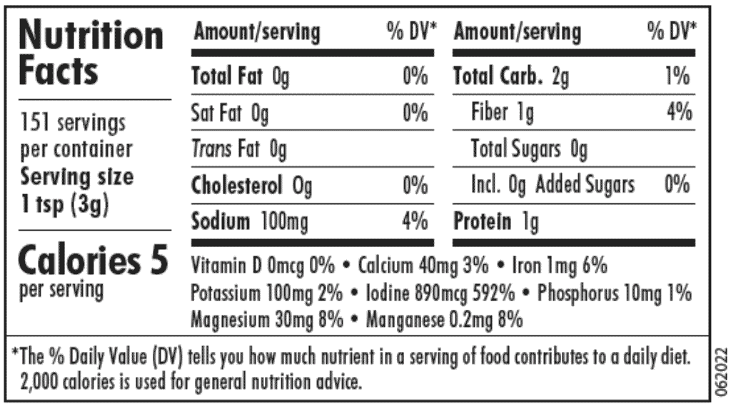 Nutritional Composition of Sea Moss