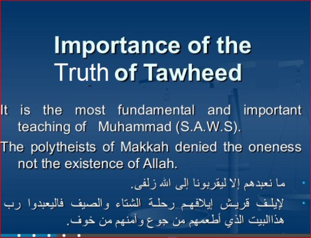 why tawhid is important in islam
