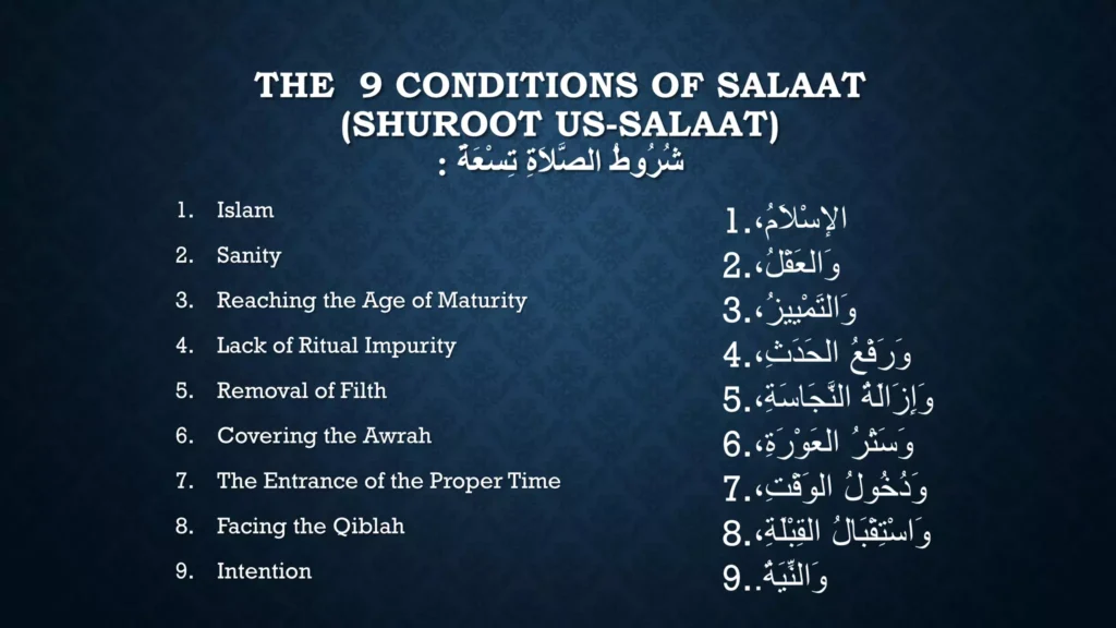 conditions of Salah