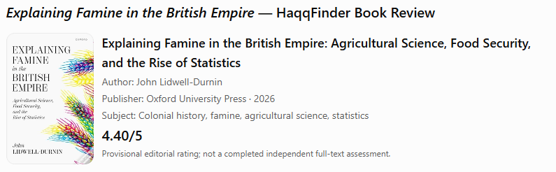 explaining famine in british empire review