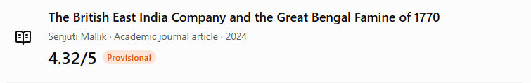 the british east india company and the great bengal famine of 1770